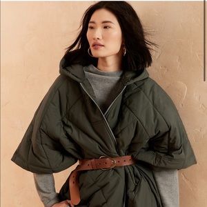 Banana republic puffer poncho